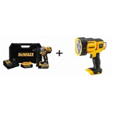Бесщеточная аккумуляторная дрель-шуруповерт Dewalt DCD991P2 фонарь в подарок