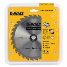 Пильный диск 184х16-30 зубьев, по дереву, Dewalt DT1151
